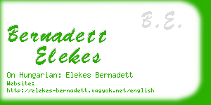 bernadett elekes business card